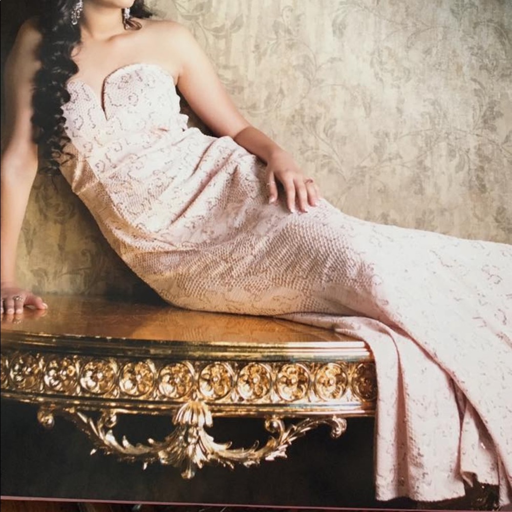 Pink Sequined Mermaid Dress